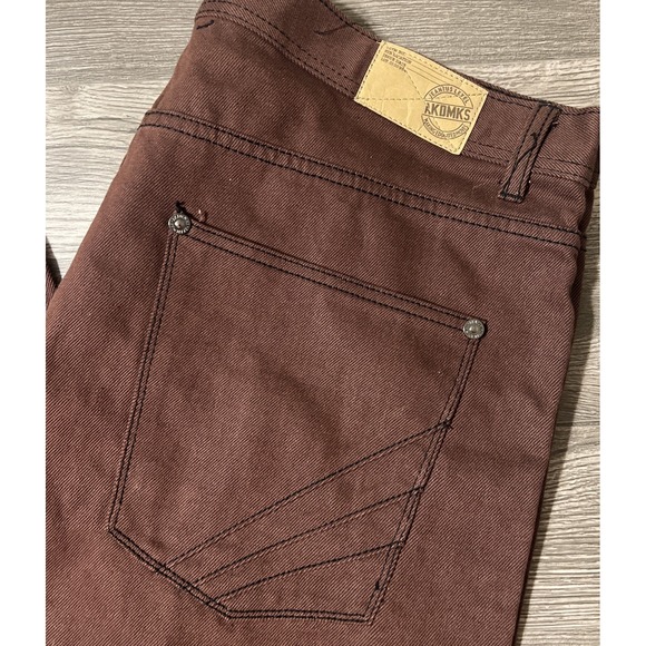 Akademiks Men's Straight Leg Burgundy Denim Jeans, AC805, Size 40x34 - Picture 1 of 13